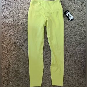 90 degrees neon yellow leggings
